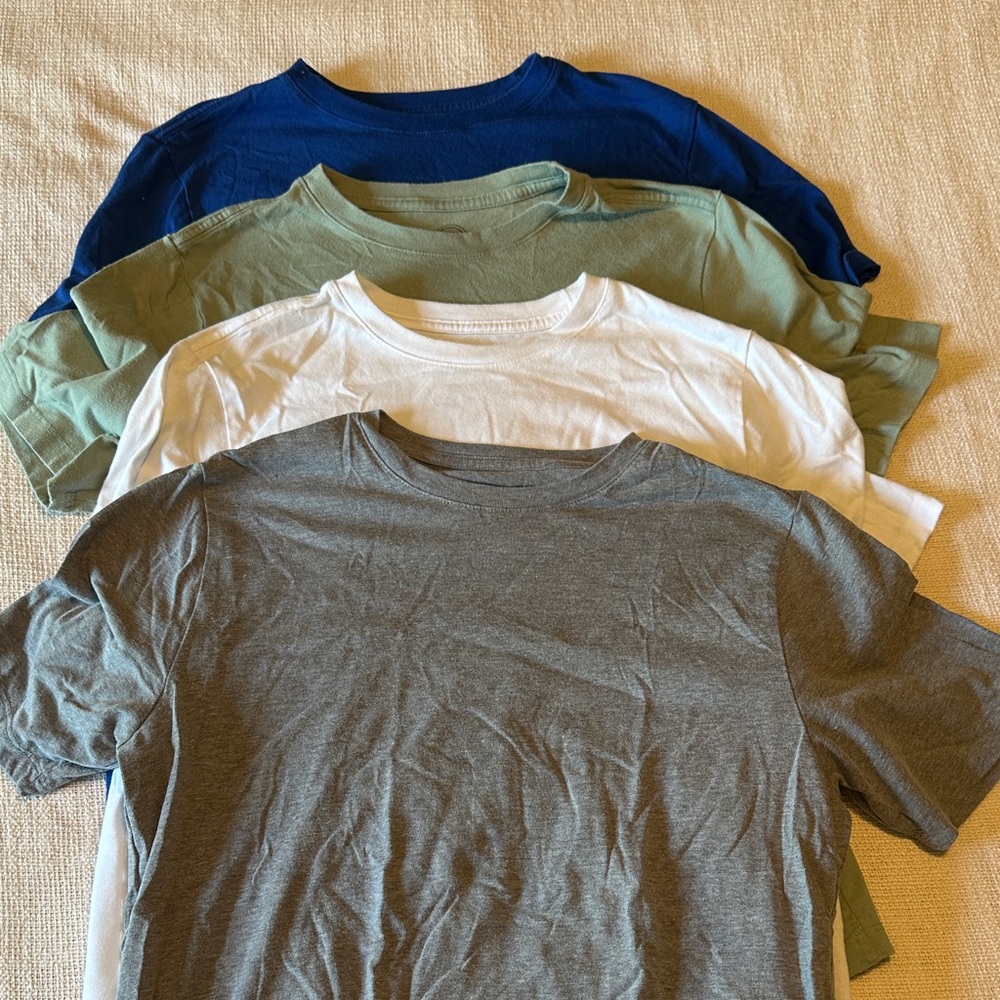 Wonder Nation Kids Short Sleeve Tees - Blue, Green, White, Gray